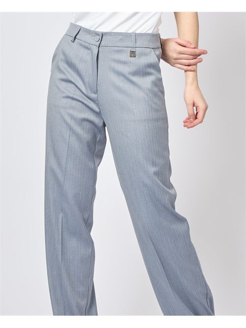 Pantalon en tissu Mademoiselle du monde avec élastique MADEMOISELLE DU MONDE | F448-PA4830DENIM